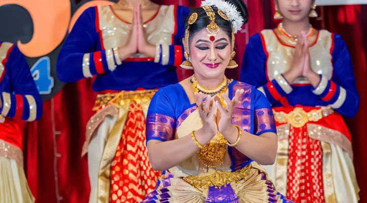 Indian classical dance student performing in Adelaide
